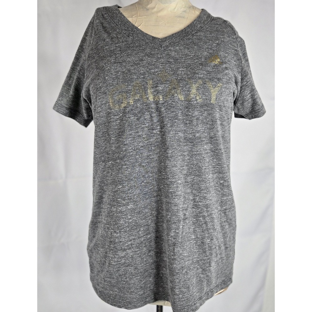 Adidas LA Galaxy Graphic T-Shirt V-Neck Short Sleeve Women's Size XL Gonzalez 4